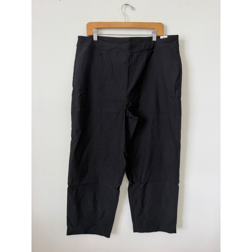 Ashley Stewart Women's Black Pull-On Trousers – Size 18 Short – NWT